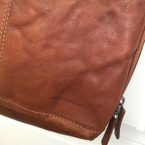 Jack Georges Leather Voyager 4 Way Backpack in Brown. - Picture 5 of 13